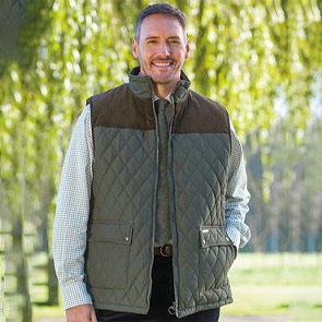 Mens Green Gilet for older men